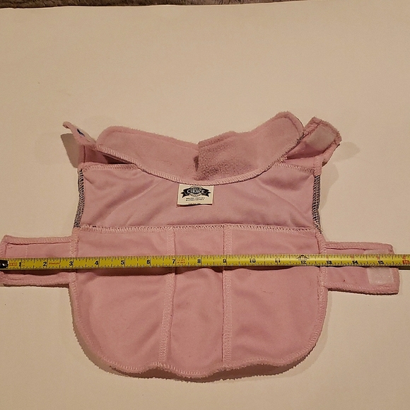 Pink fleece dog coat jacket - Picture 3 of 6
